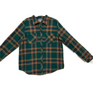 Natural Reflections Plaid Button Up Shirt Cotton Flannel Outdoor Women's Size L
